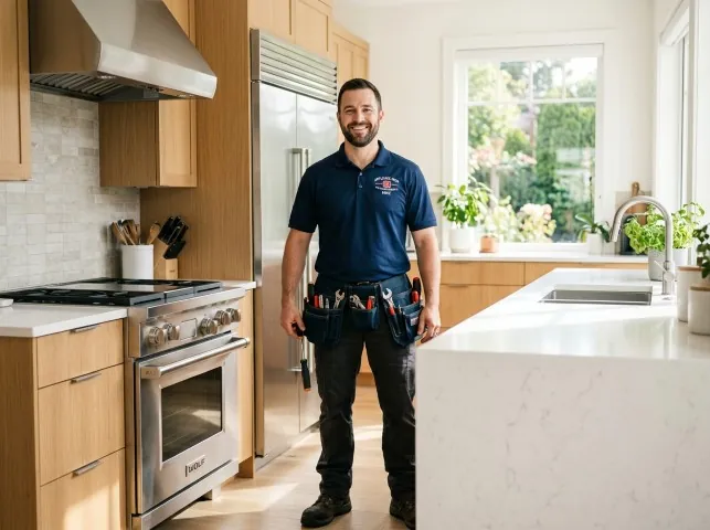 Appliance Repair Hero technician in a Boaz, KY kitchen after an appliance repair
